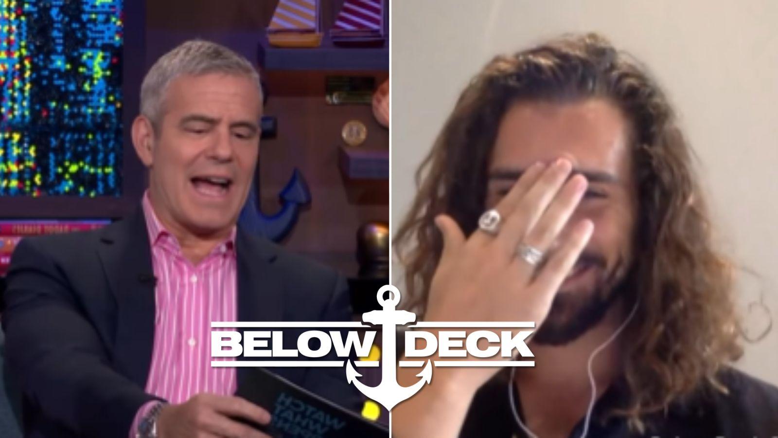 Alex Propson from Below Deck Sailing Yacht and Andy Cohen