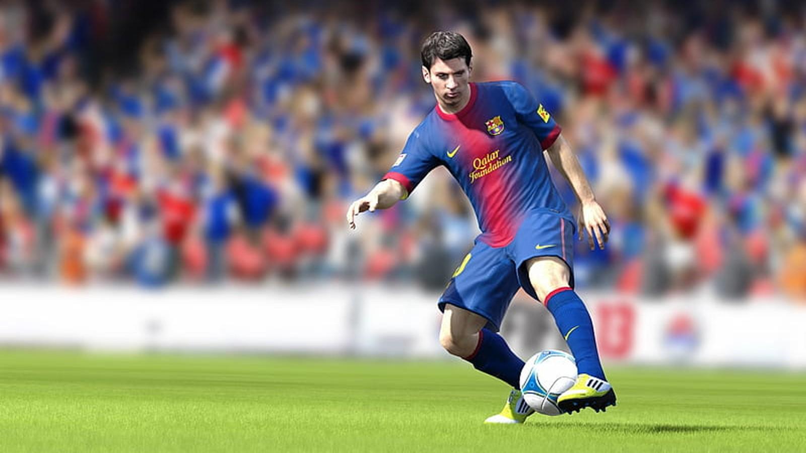 A screenshot from FIFA 13, a game with a popular soundtrack.